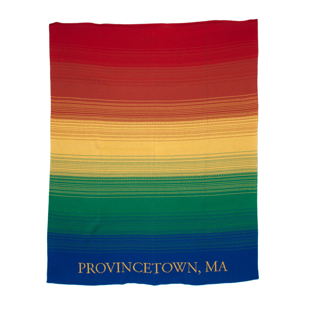 Provincetown Pride Flag Throw Blanket