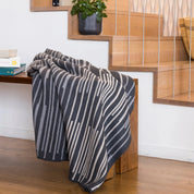 Cotton Sustainable Knit Striped Throw Blanket - Washed by Jill Malek