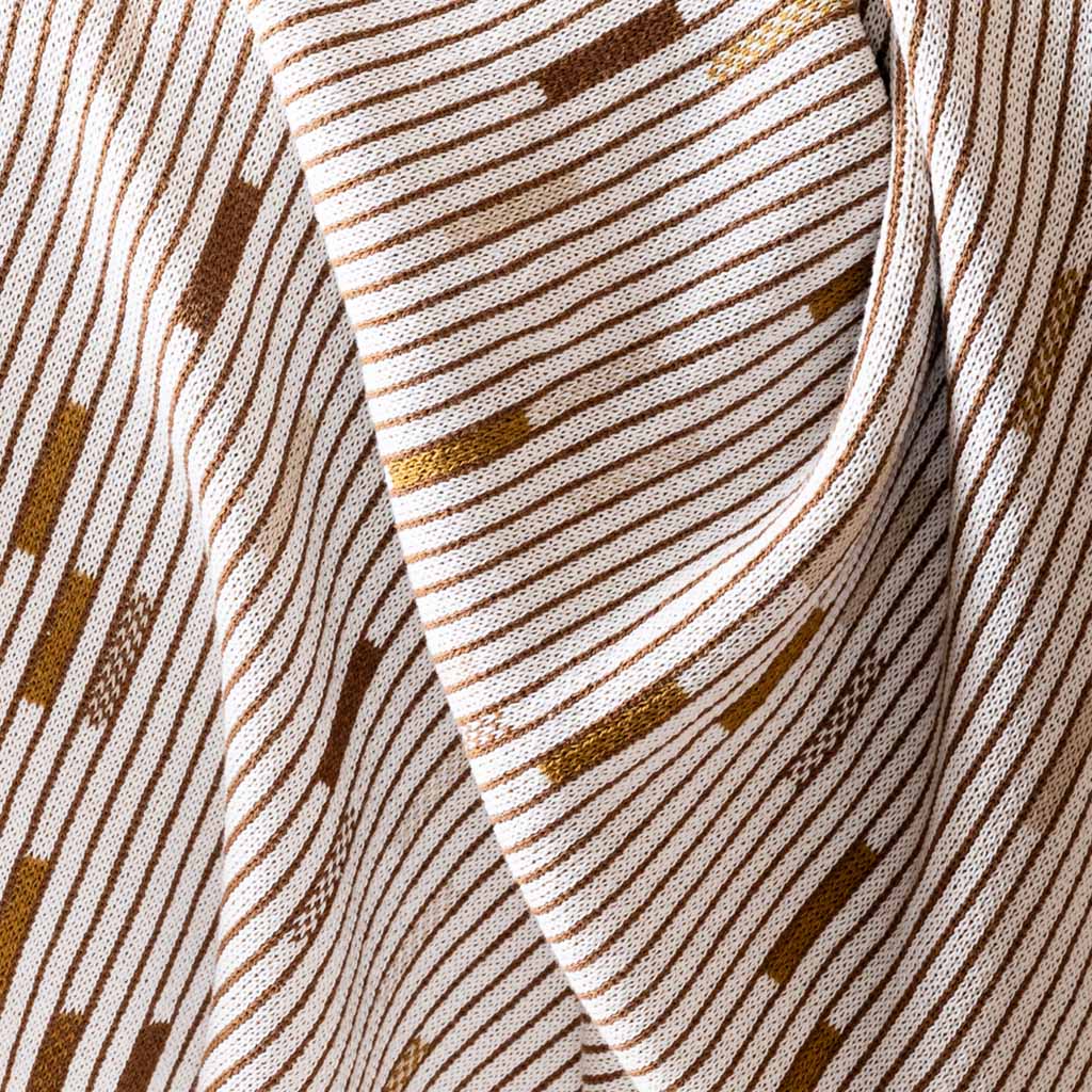 Cotton Sustainable Knit Striped | Geometric Throw Blanket - Matrix by Elodie Blanchard