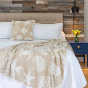 Cotton Sustainable Knit Coastal Pillow - Sea Life