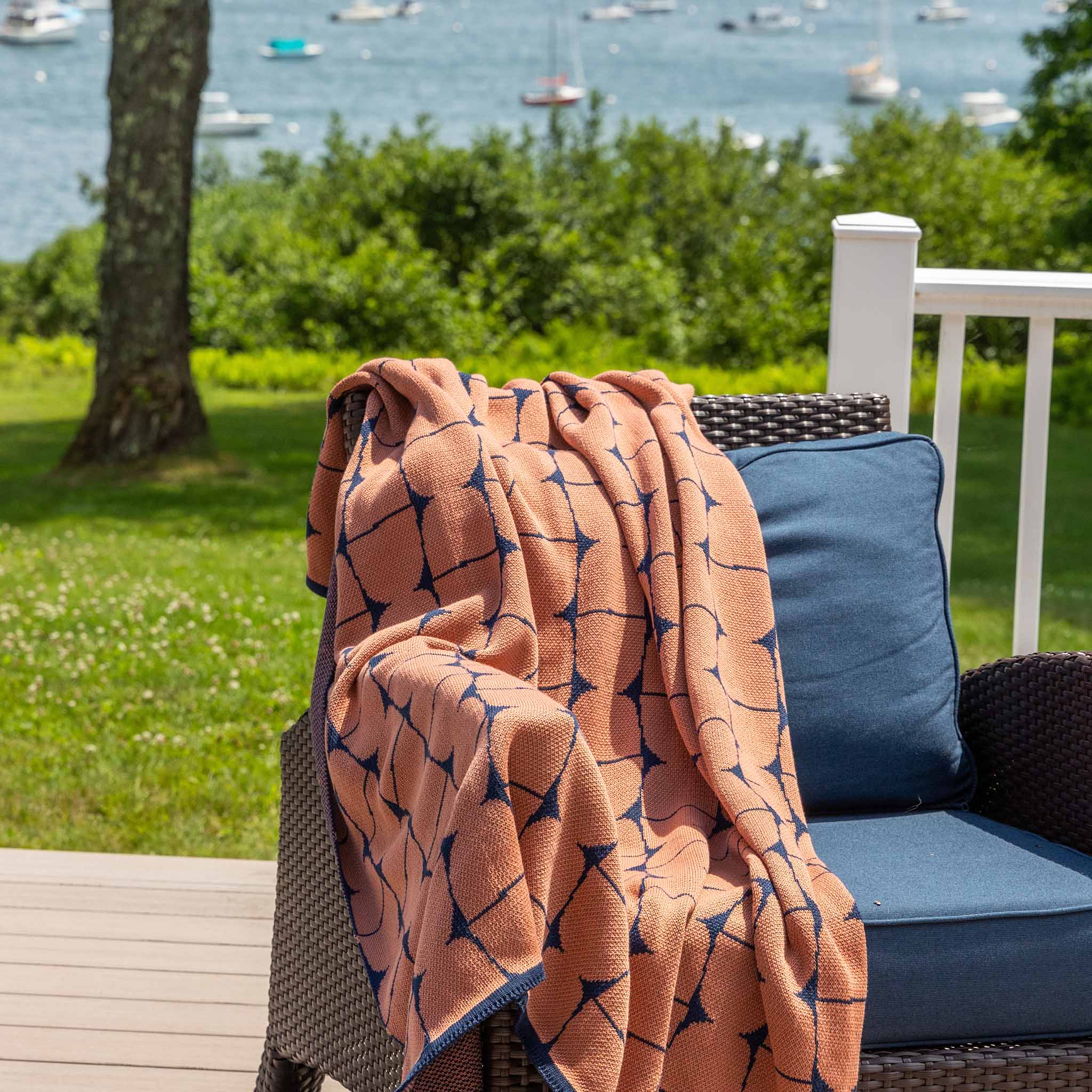 Indoor | Outdoor Sustainable Knit Throw Blanket - Poly Kaarna by Petra Kaksonen