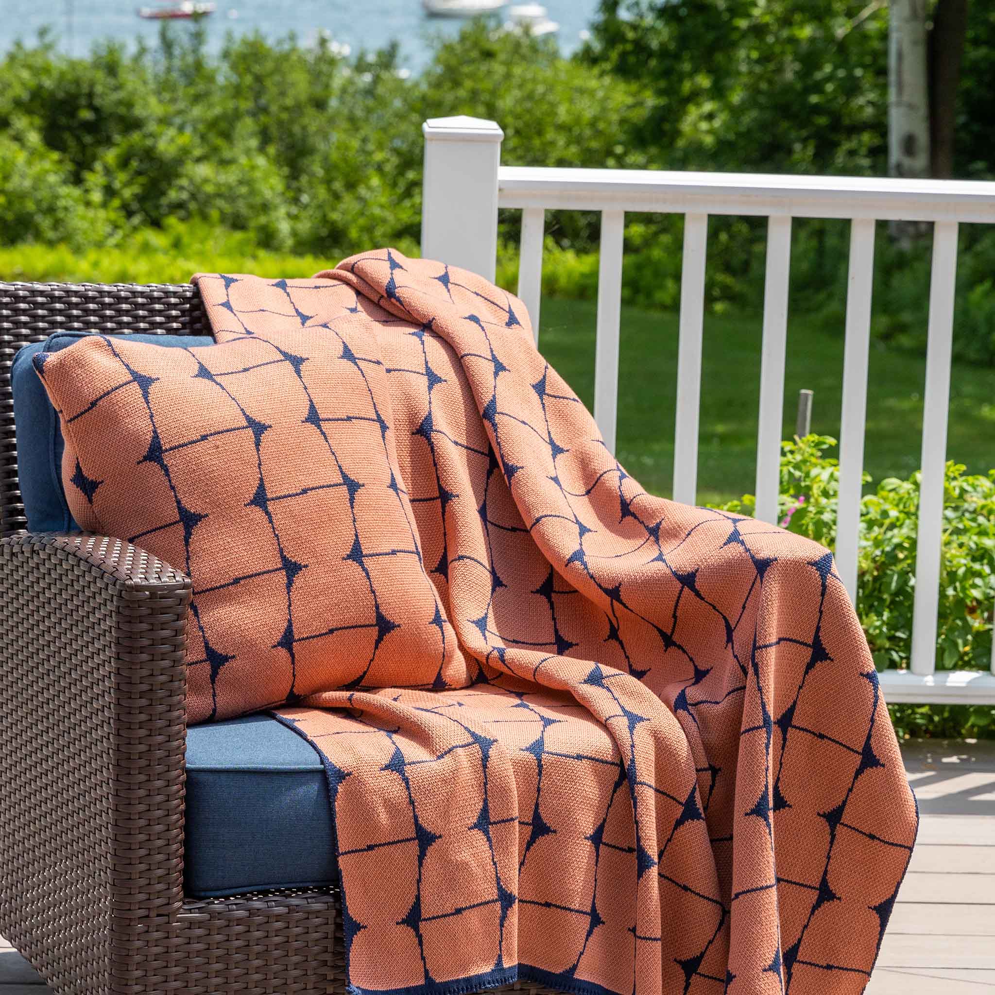 Indoor | Outdoor Sustainable Knit Throw Blanket - Poly Kaarna by Petra Kaksonen