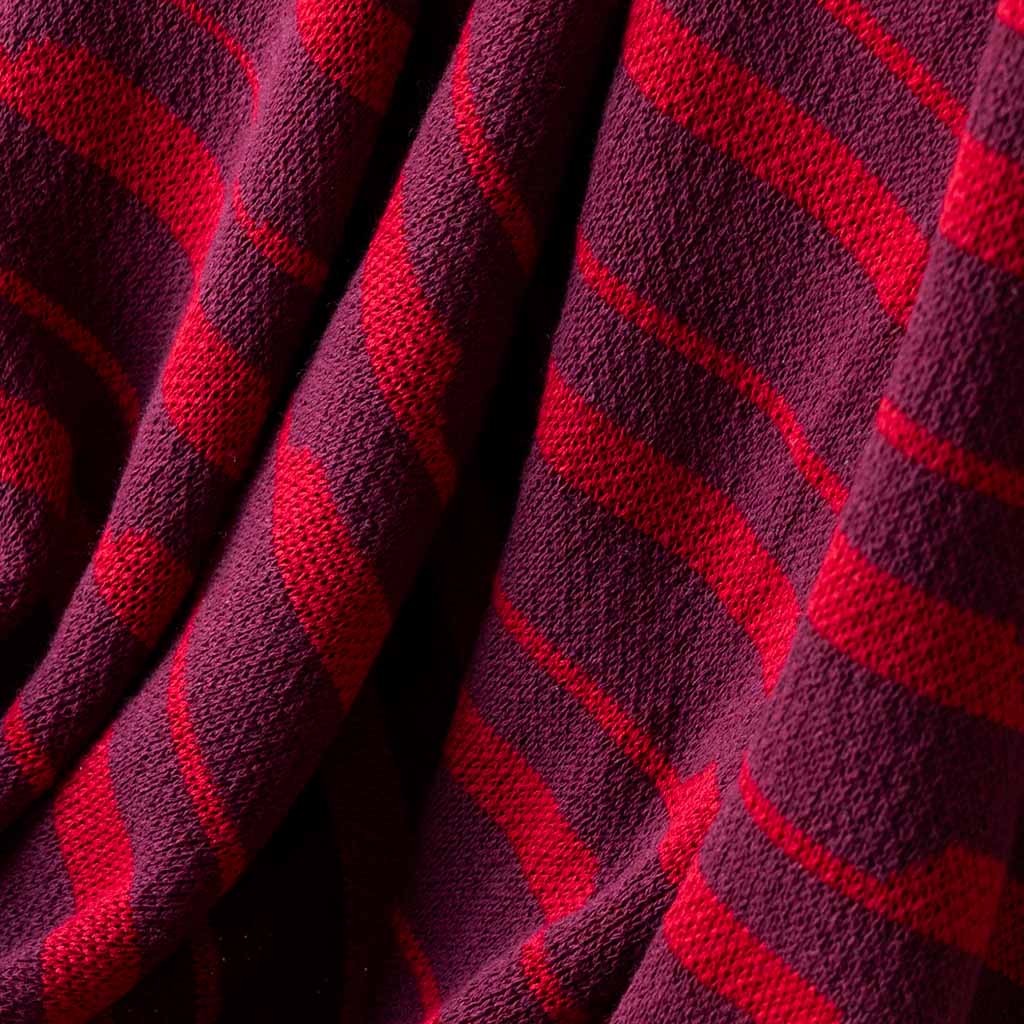 Cotton Sustainable Knit Graphic | Patterned Throw Blanket - Raita by Petra Kaksonen