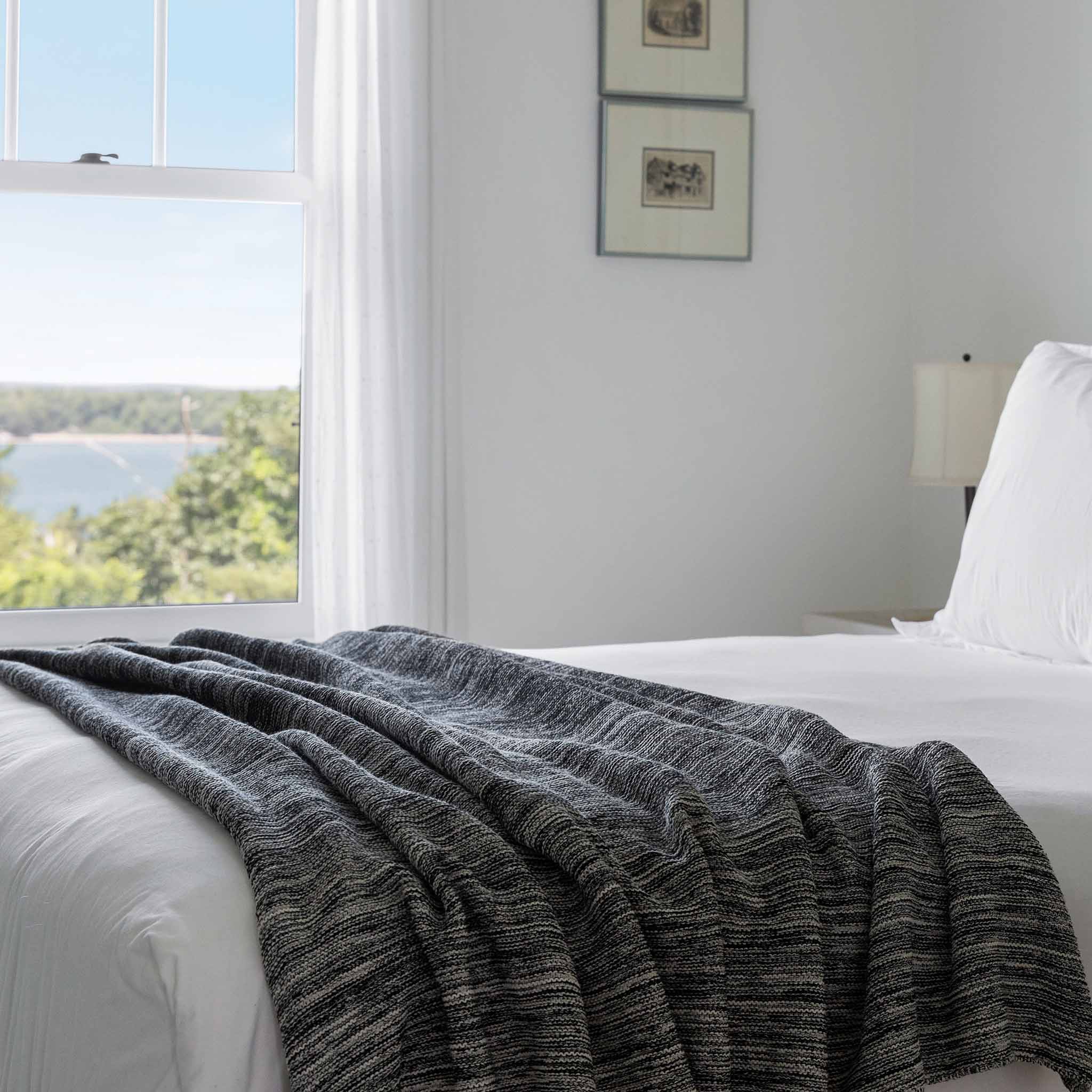 Textured Sustainable Knit Throw Blanket - Textured Ombre