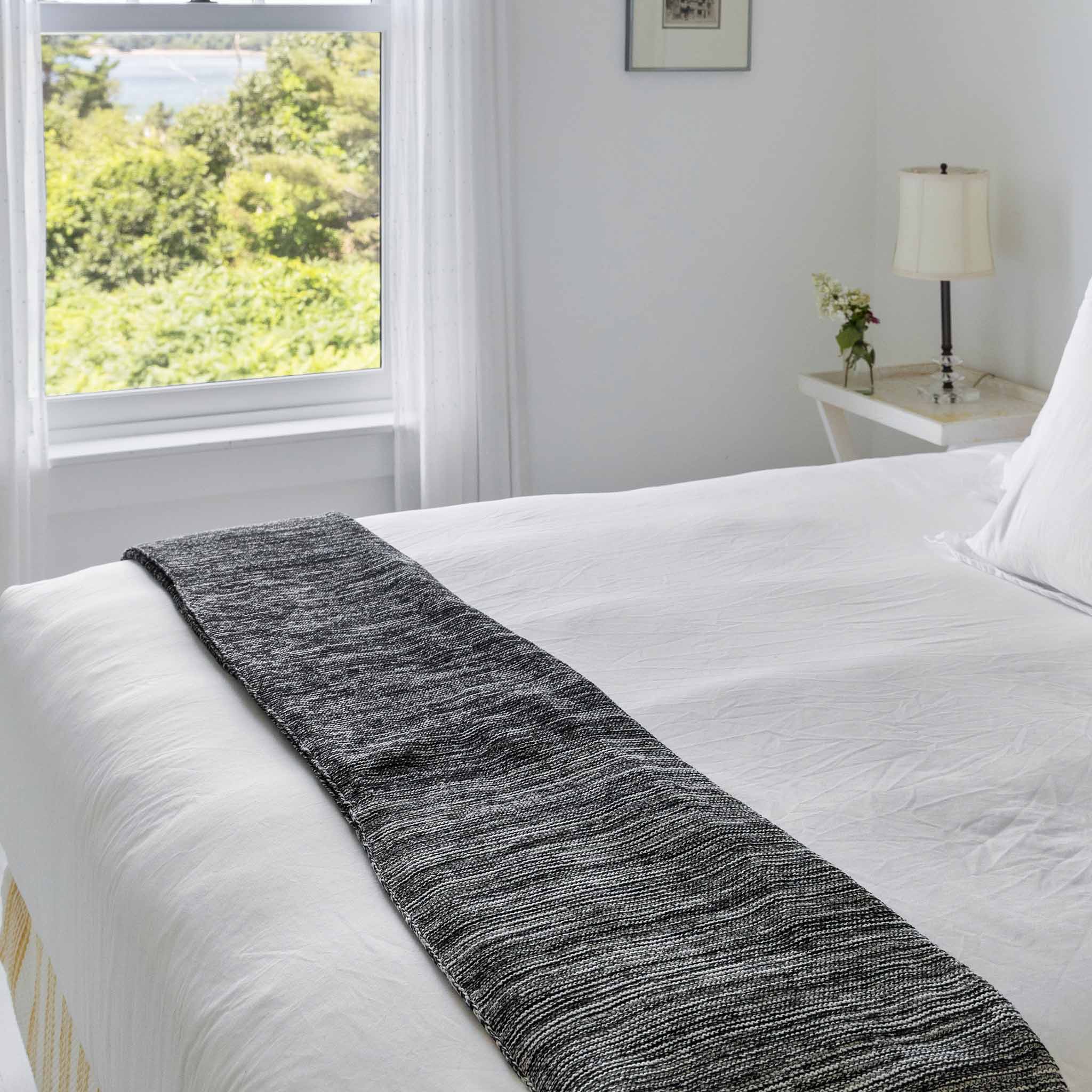 Textured Sustainable Knit Throw Blanket - Textured Ombre