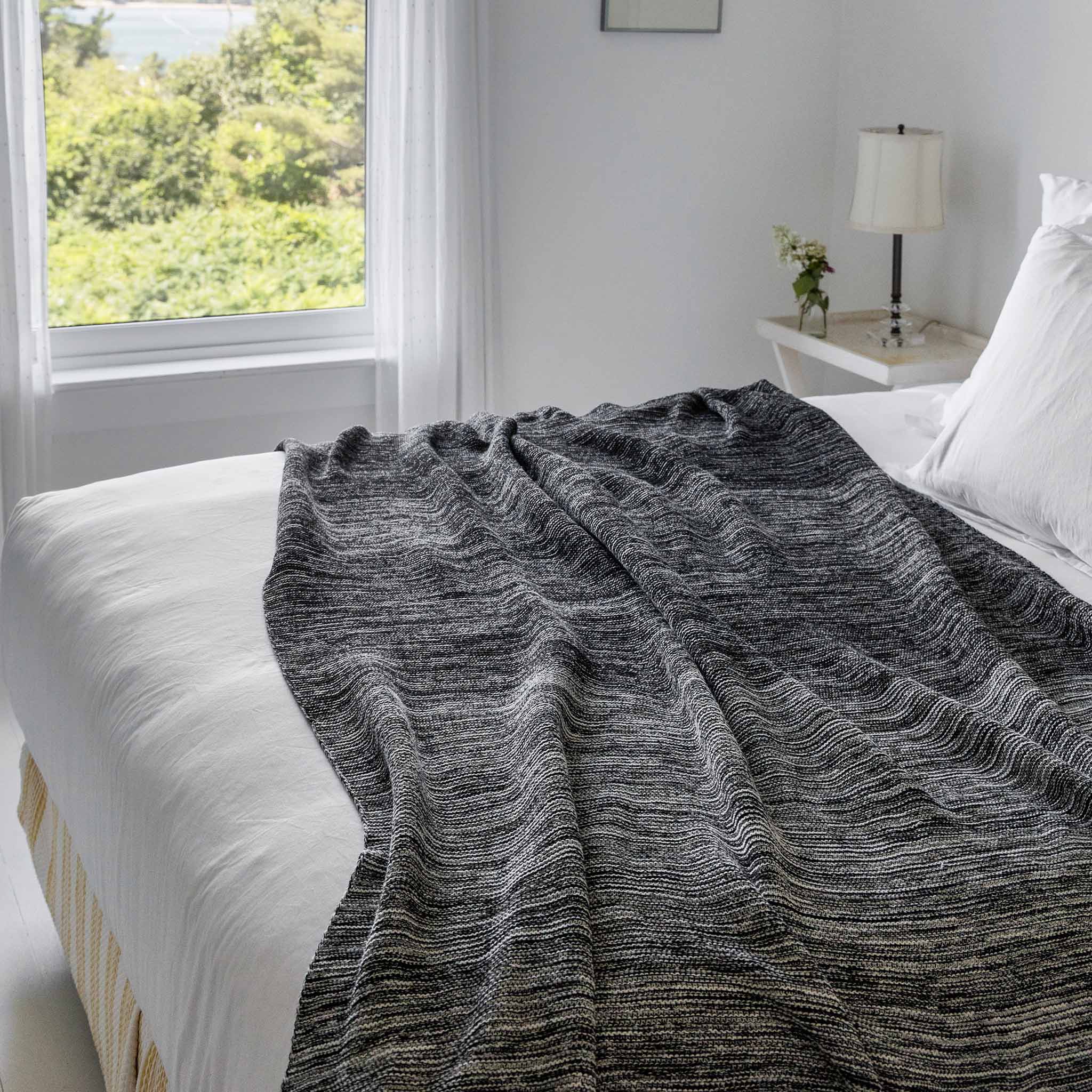 Textured Sustainable Knit Throw Blanket - Textured Ombre