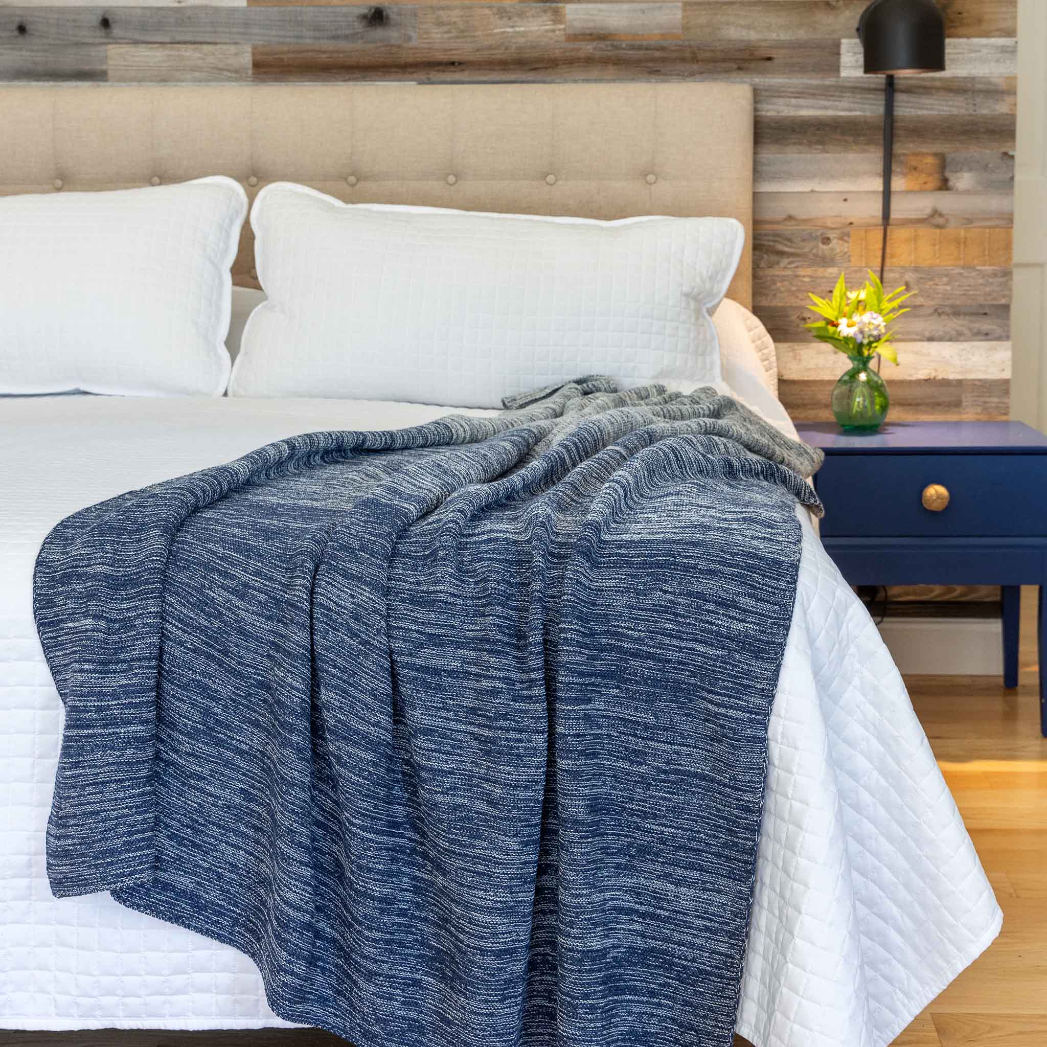 Textured Sustainable Knit Throw Blanket - Textured Ombre