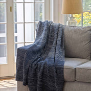 Textured Sustainable Knit Throw Blanket - Textured Ombre