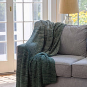 Textured Sustainable Knit Throw Blanket - Textured Ombre