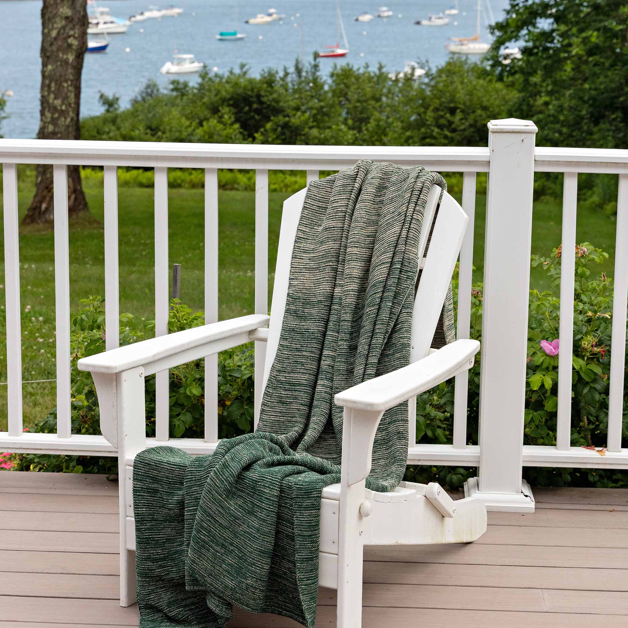 Textured Sustainable Knit Throw Blanket - Textured Ombre