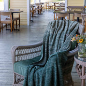 Textured Sustainable Knit Throw Blanket - Textured Ombre