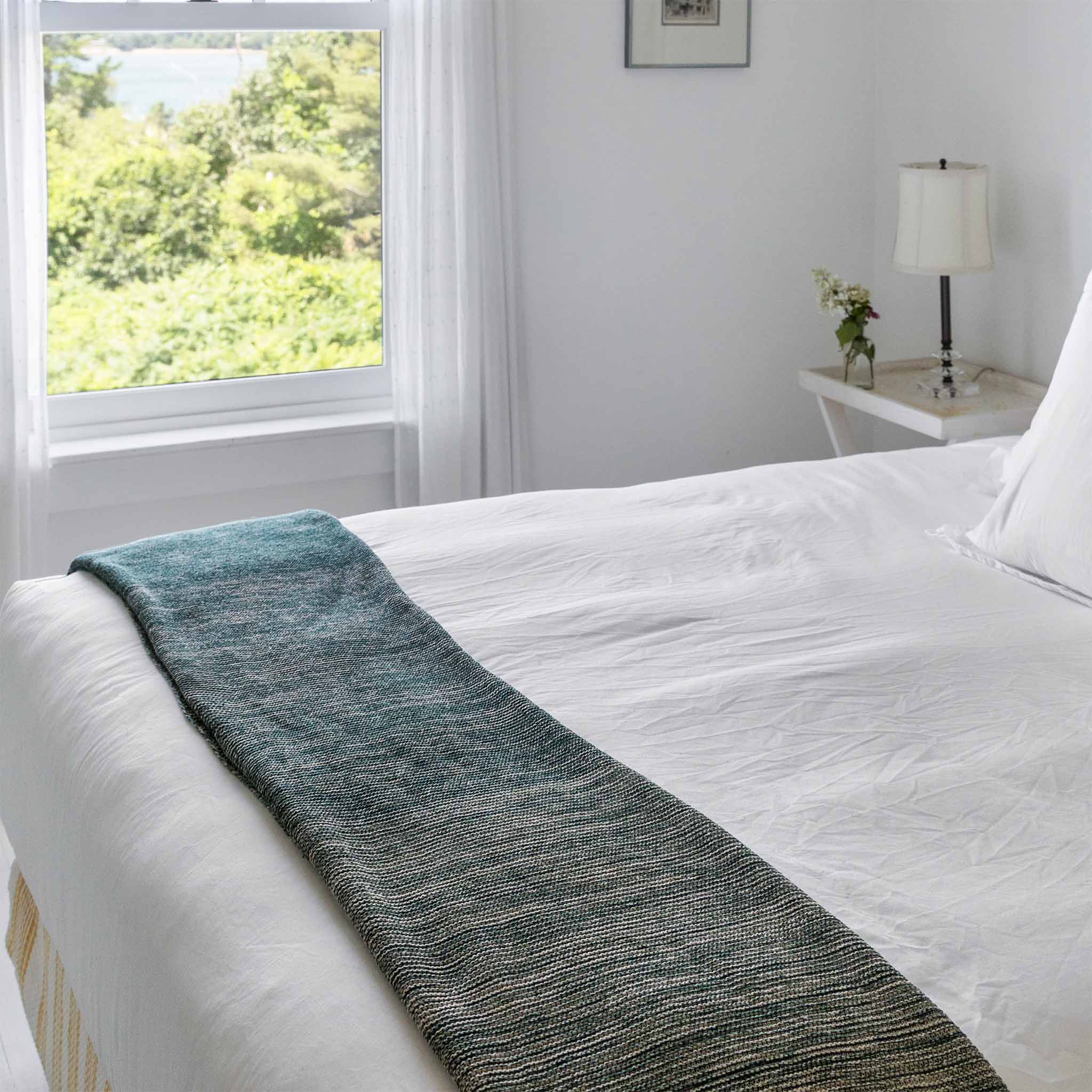 Textured Sustainable Knit Throw Blanket - Textured Ombre