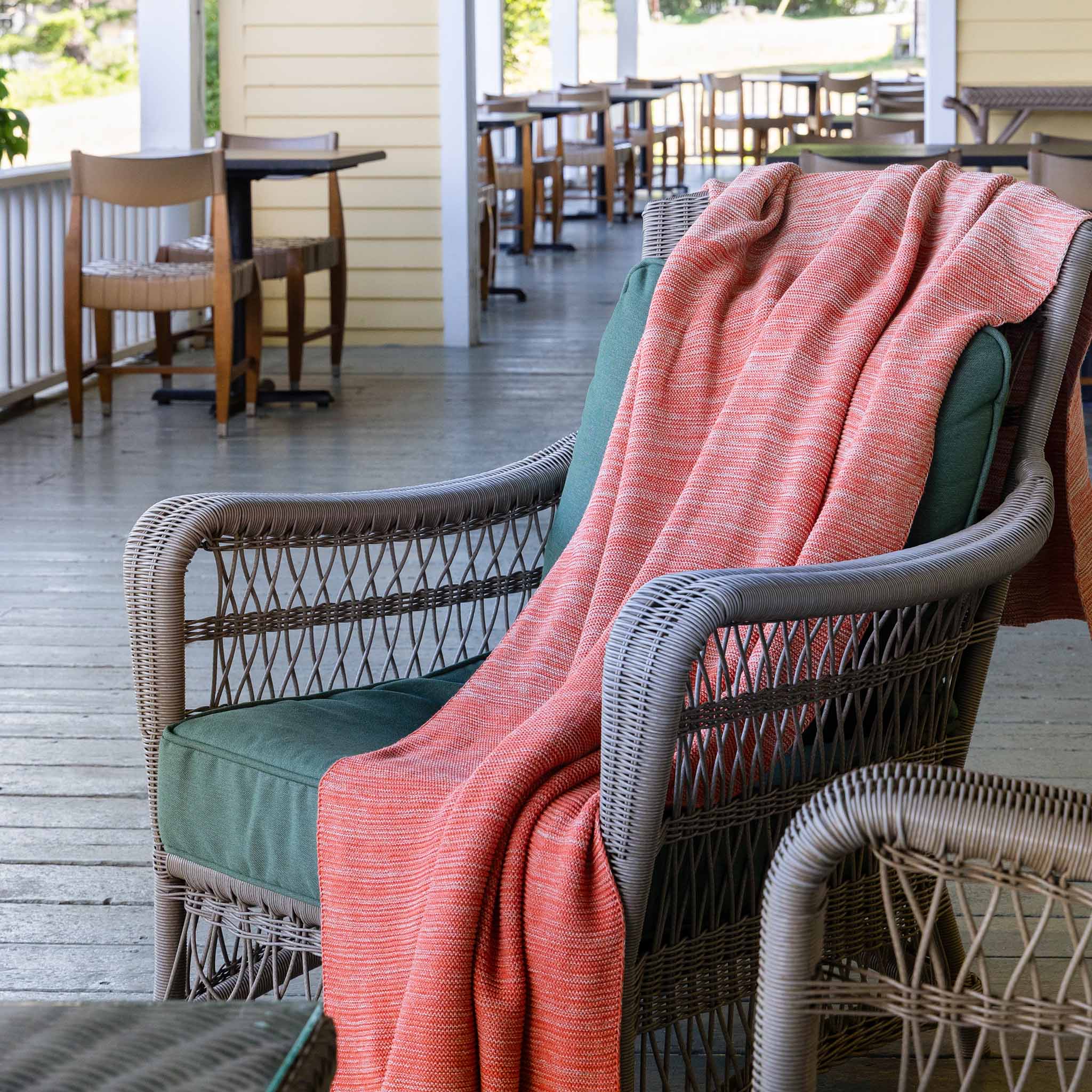 Textured Sustainable Knit Throw Blanket - Textured Ombre