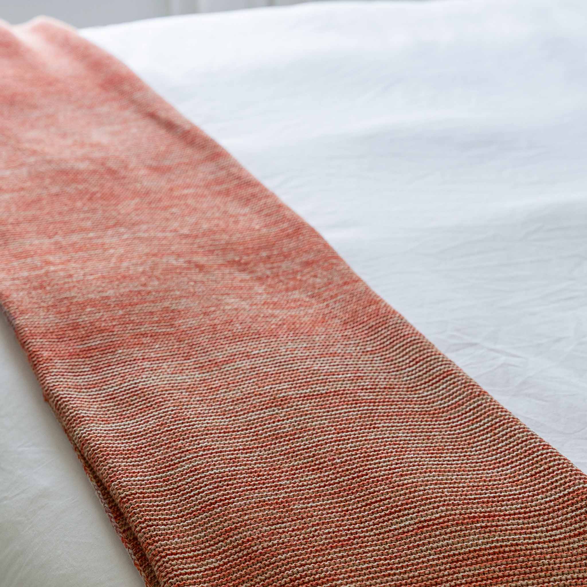 Textured Sustainable Knit Throw Blanket - Textured Ombre
