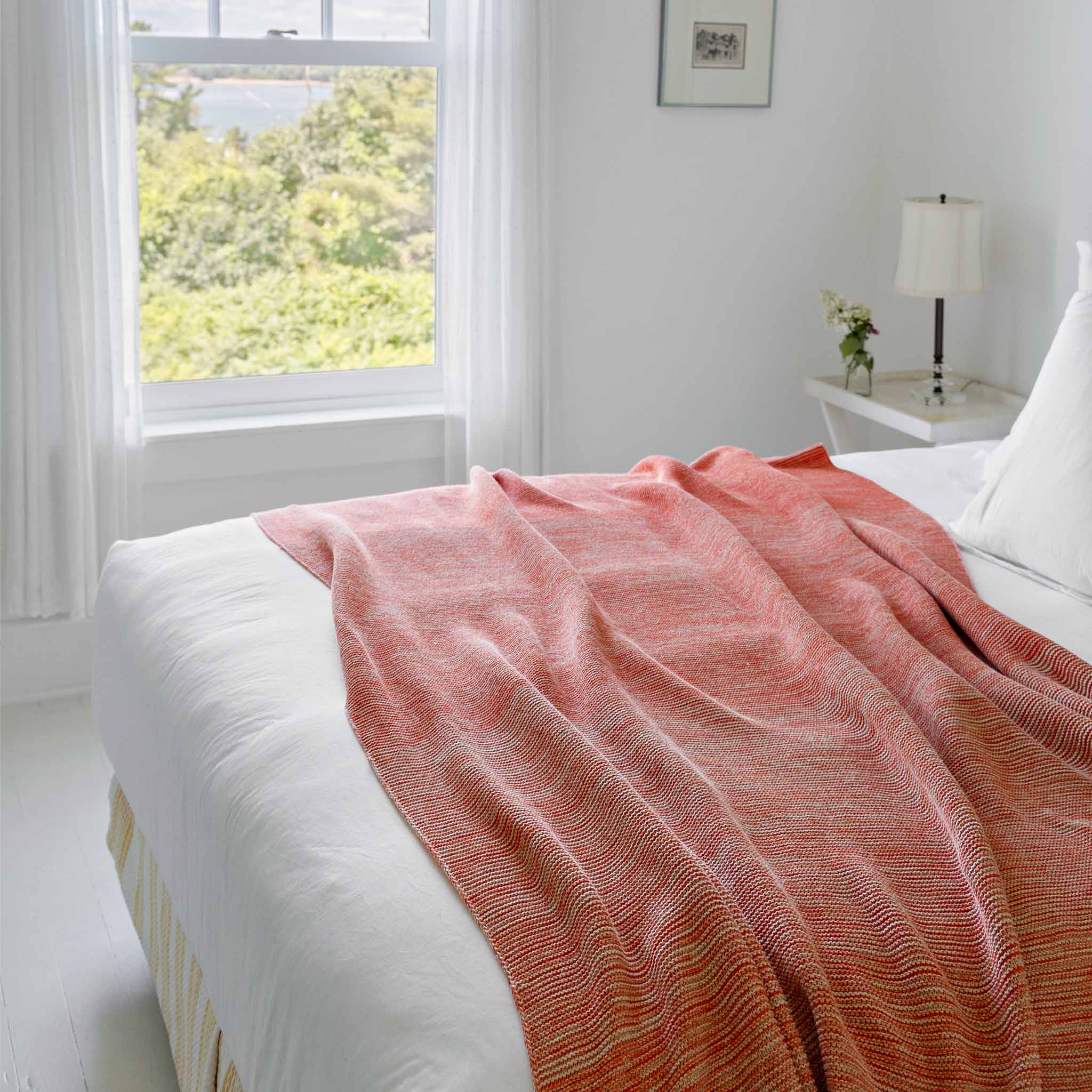 Textured Sustainable Knit Throw Blanket - Textured Ombre