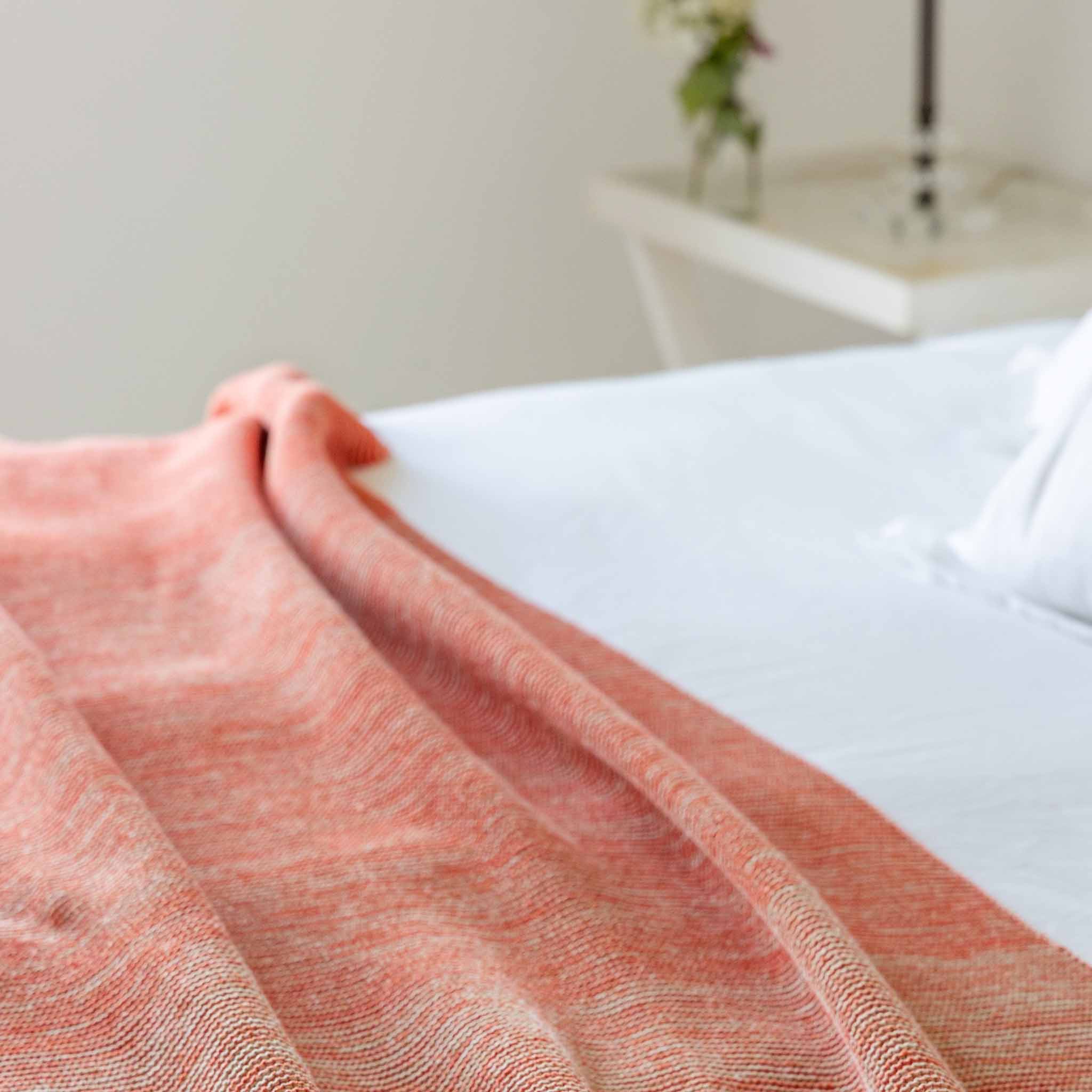 Textured Sustainable Knit Throw Blanket - Textured Ombre