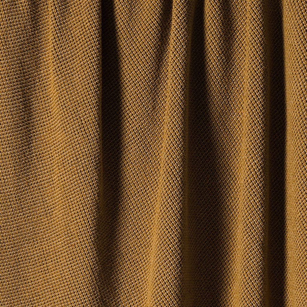 Close-up of the in2green Wool Cardigan Throw Blanket showing its soft, mustard yellow textured fabric with vertically gathered folds.