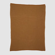 The in2green Wool Cardigan Throw Blanket, a plain rectangular brown wool piece, is displayed flat on a white background.