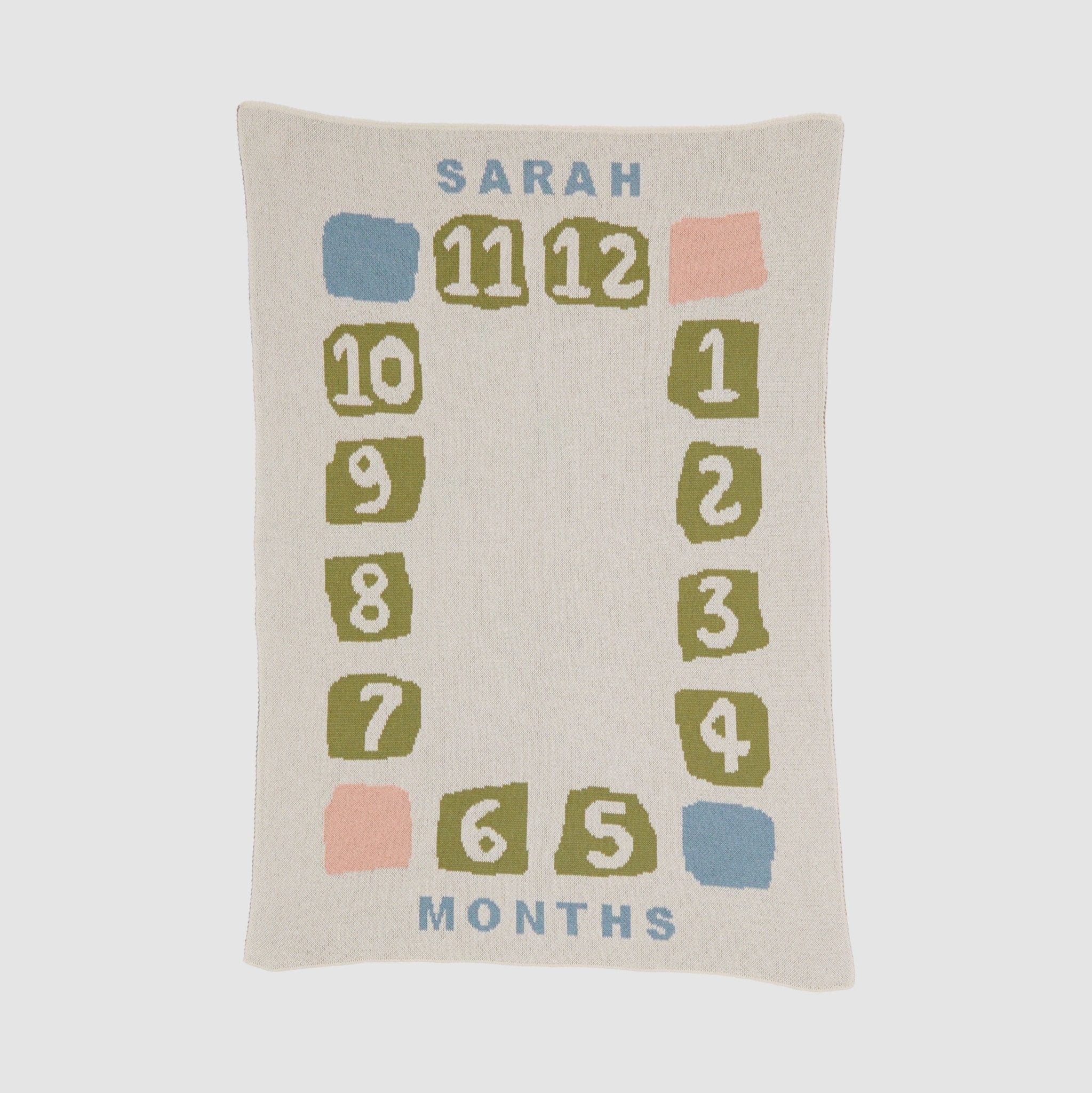 Baby Block Milestone Personalized Blanket CTM - BBM2