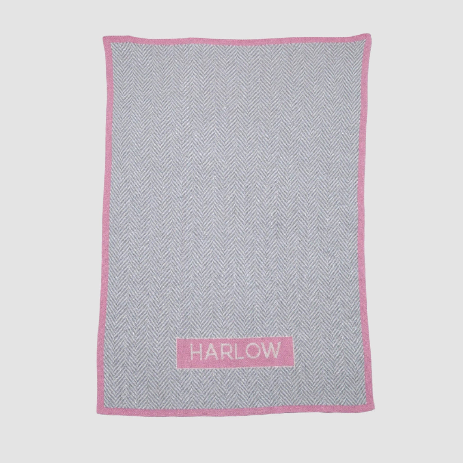 Baby Herringbone Patch Personalized Blanket CTM - BHRP2