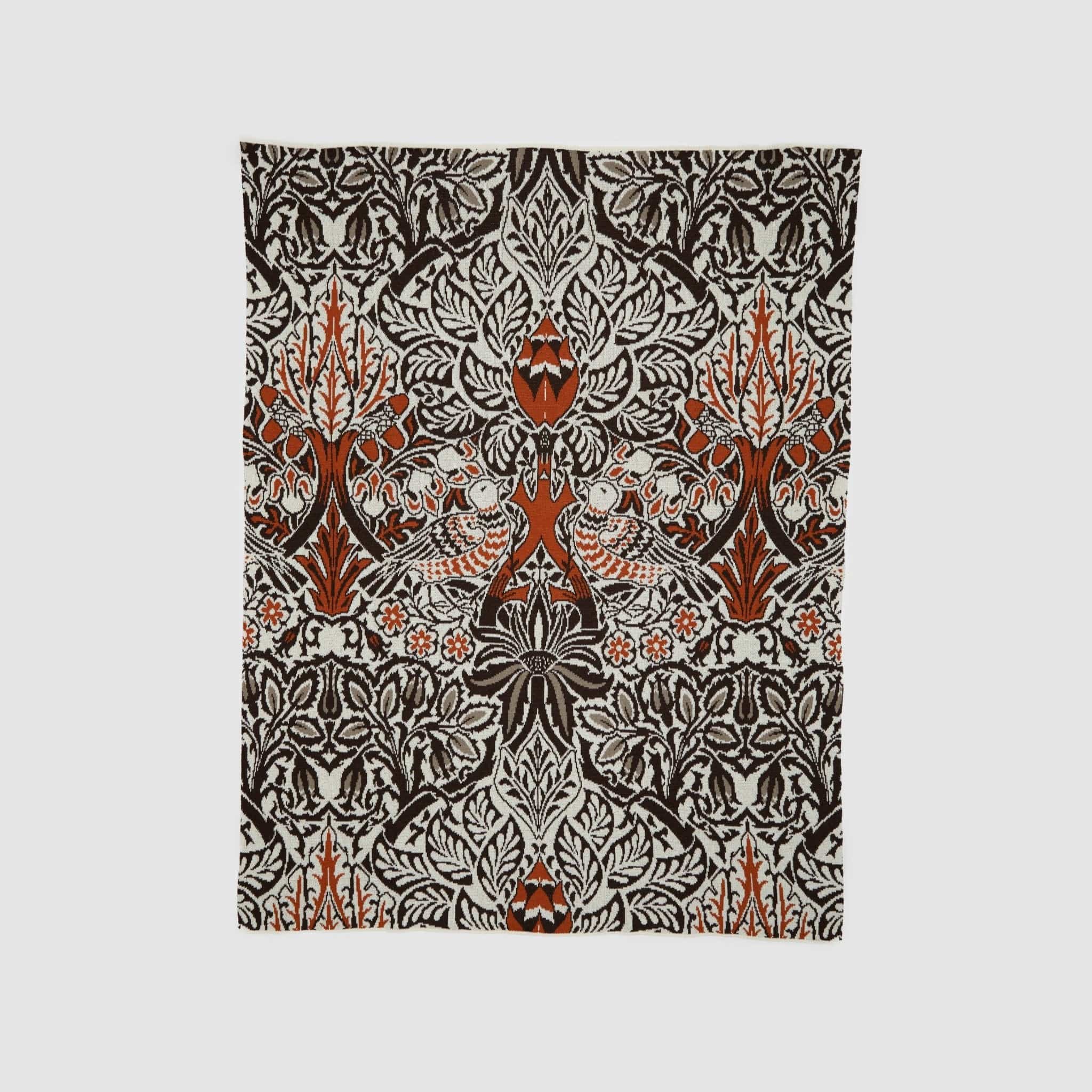 Dove and Rose Throw Blanket by William Morris BL01FWM - DR1