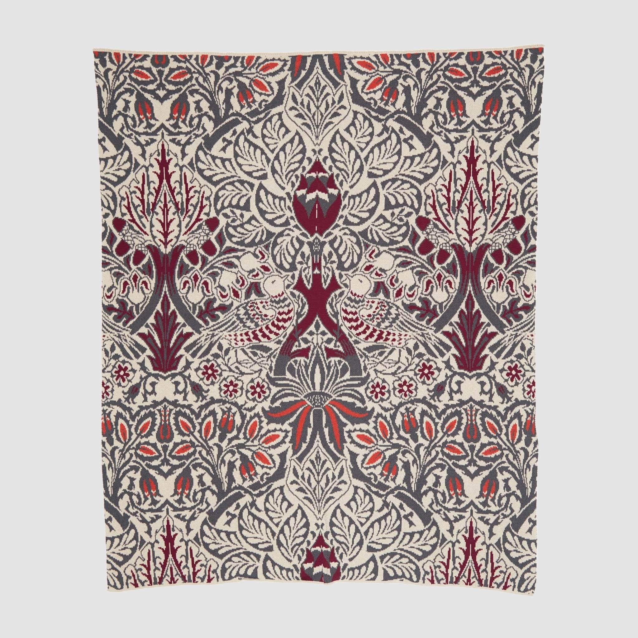Dove and Rose Throw Blanket by William Morris BL01FWM - DR2