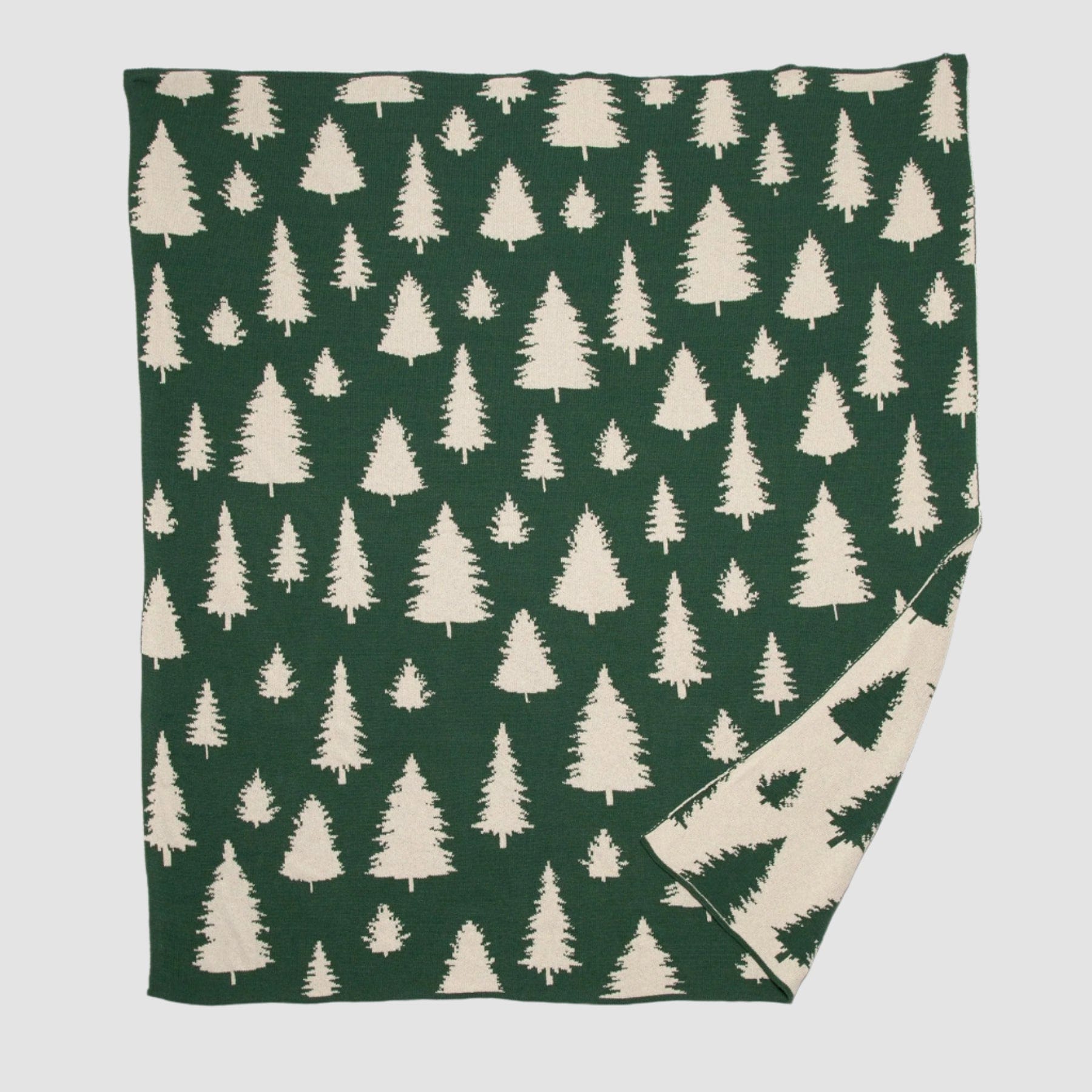 Fir Trees Reversible Throw Blanket BL02RFT3