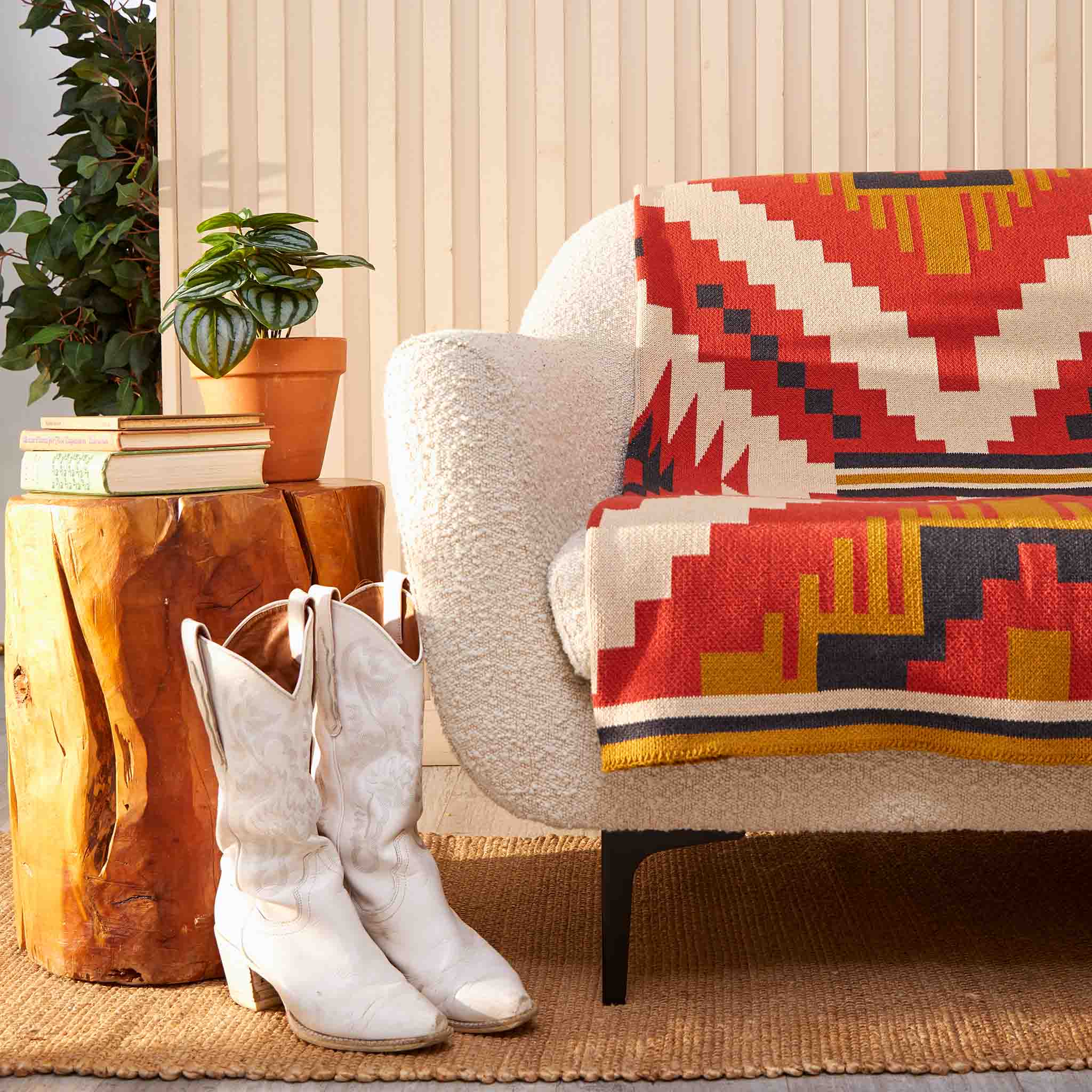 Cotton Sustainable Knit Throw Blanket Holiday Gift New Horizon