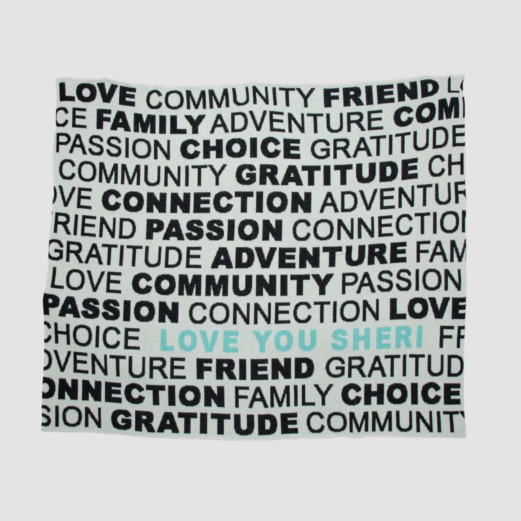 Personalized Bold Values Throw Blanket CTM - BV