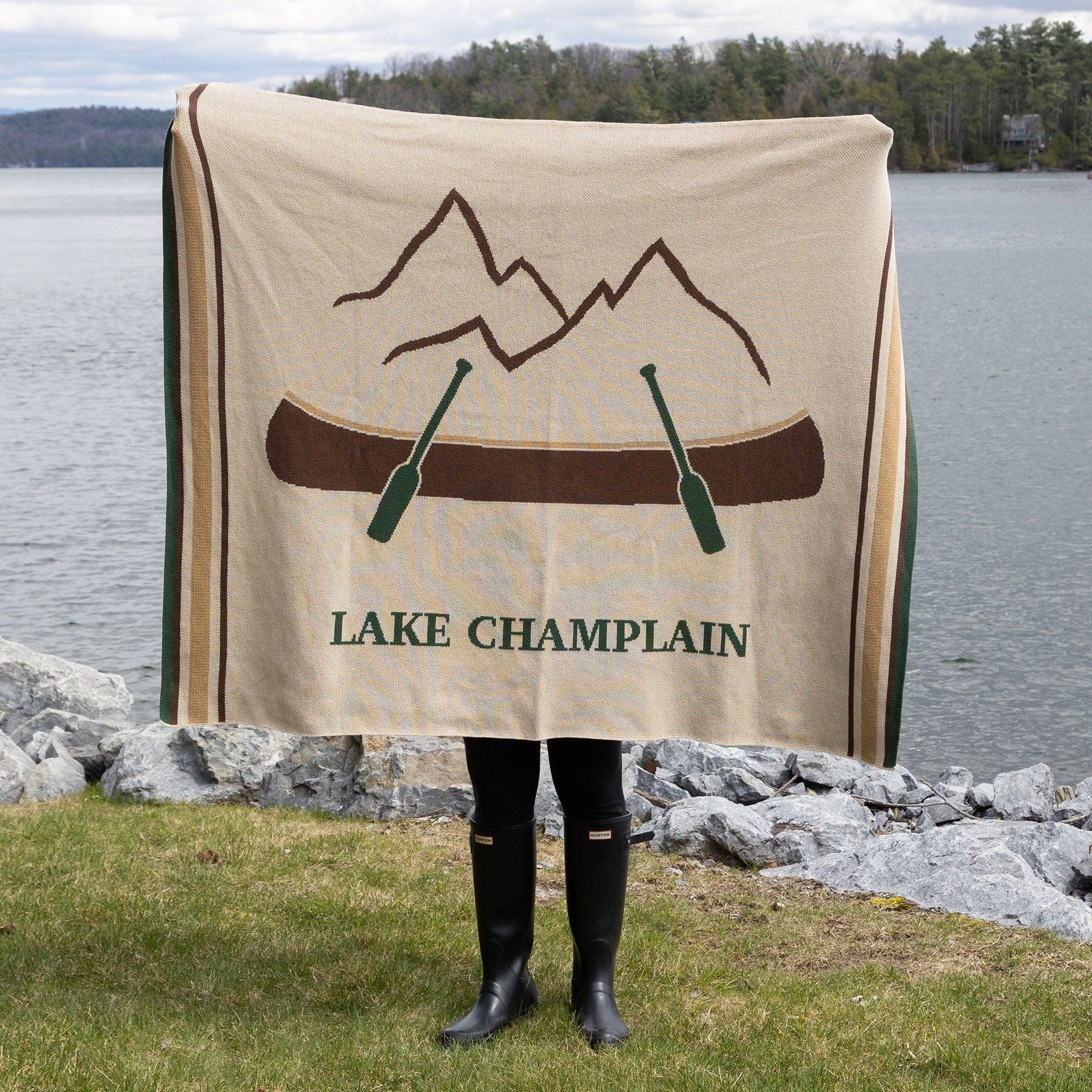 Personalized Canoe Throw Blanket CTM - CA