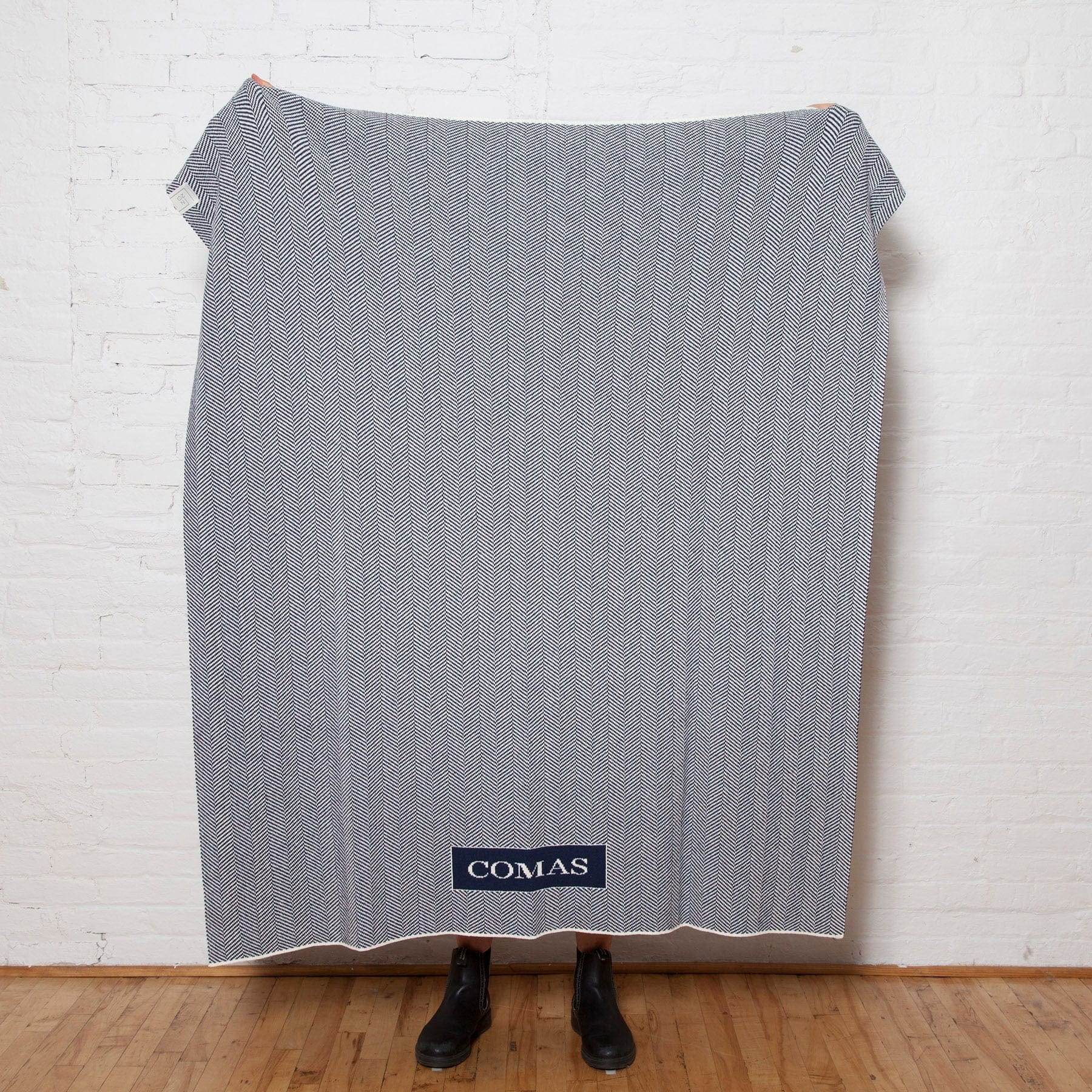 Personalized Herringbone Name Throw Blanket CTM - HRN