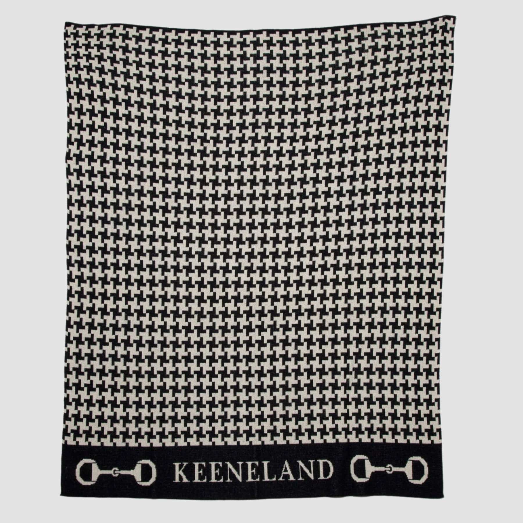 Personalized Houndstooth Horse Bit Throw Blanket CTM - HTB