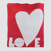 Personalized LOVE Throw Blanket by Susy Pilgrim Waters CTM - SPW - LV