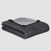 Reversible 100% Merino Wool Rib Throw Blanket BLW02R1