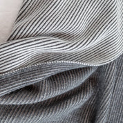 Reversible 100% Merino Wool Rib Throw Blanket BLW02R1