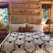 Stag Longhorn Throw Blanket BL01STL1