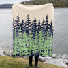 Poly Tree Line Throw Blanket