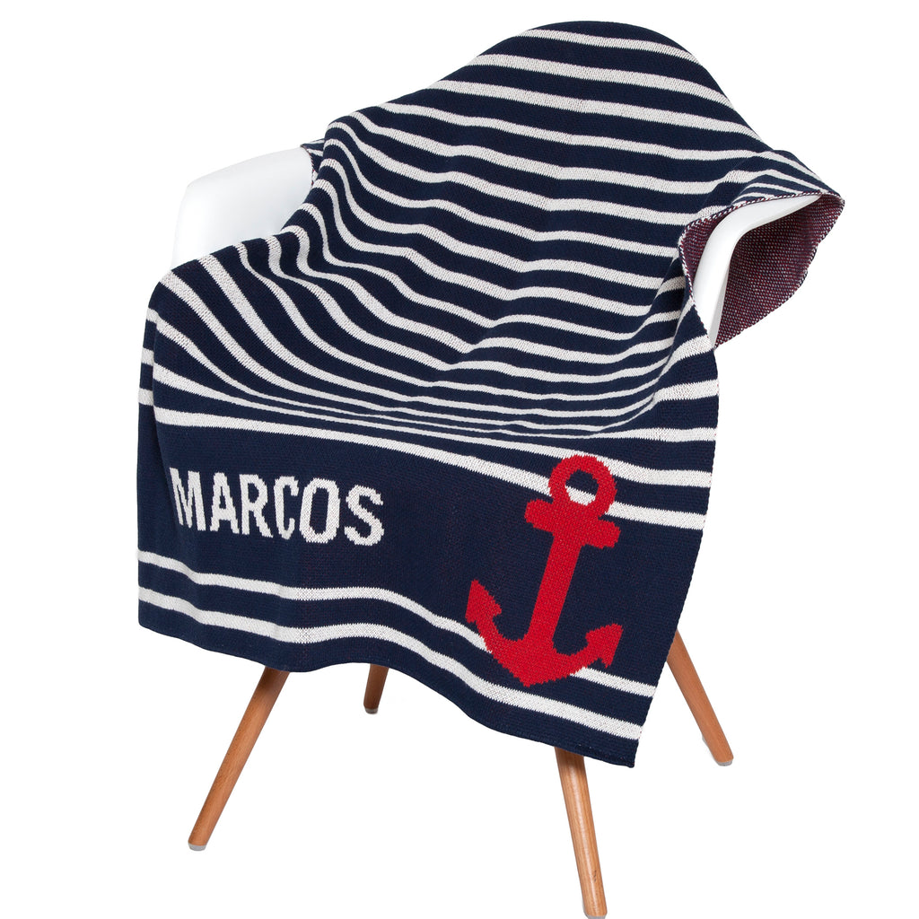 Baby Anchor Personalized Blanket