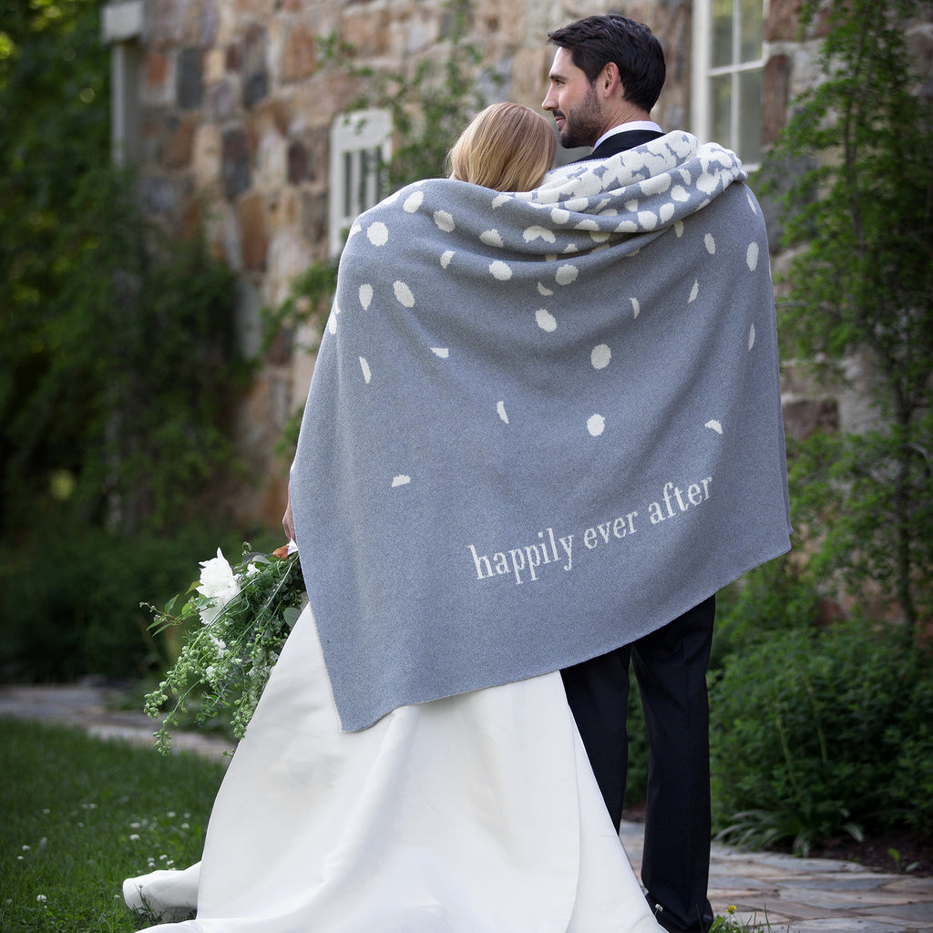 Confetti "Happily Ever After" Throw Blanket