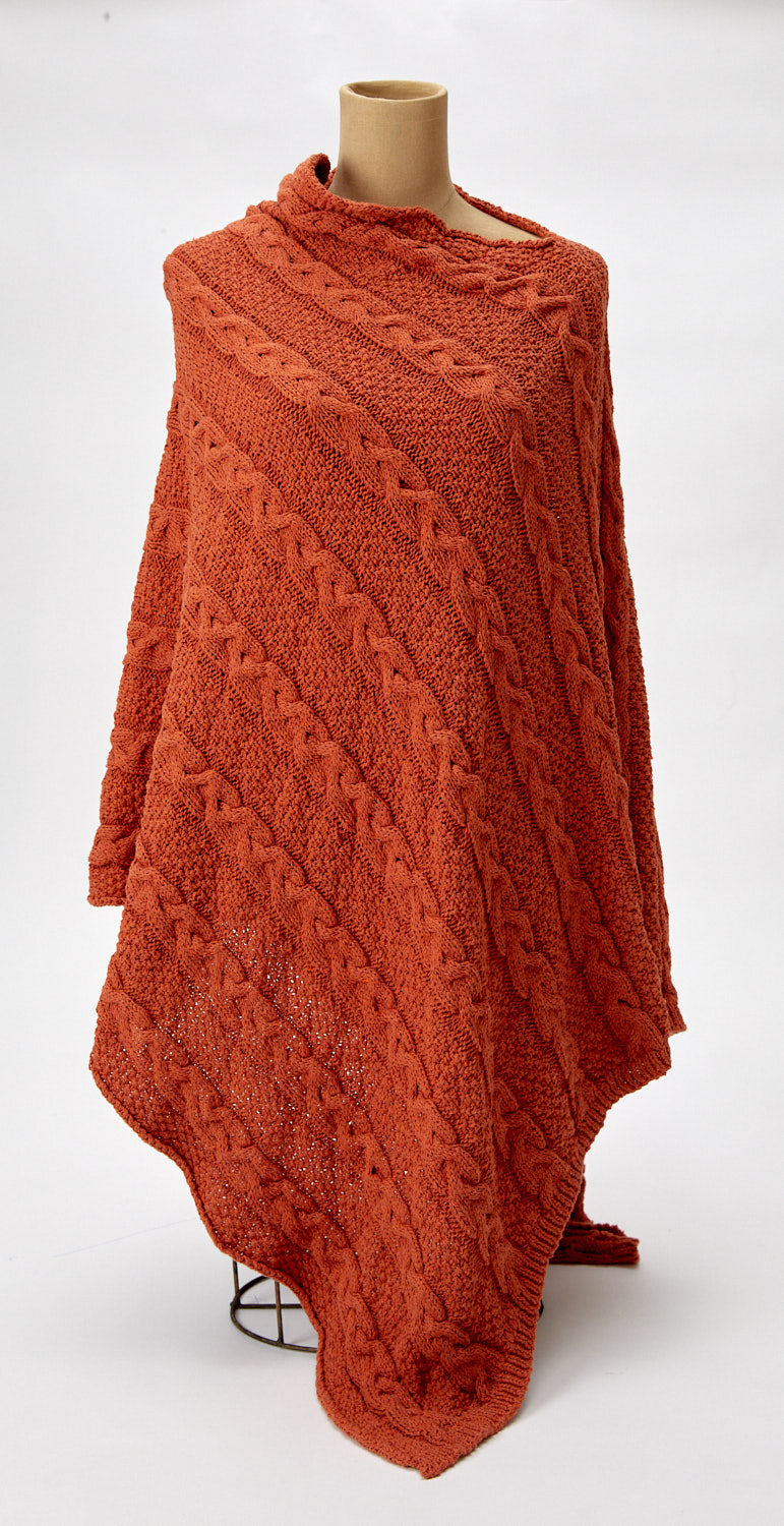 Chunky Cable Poncho