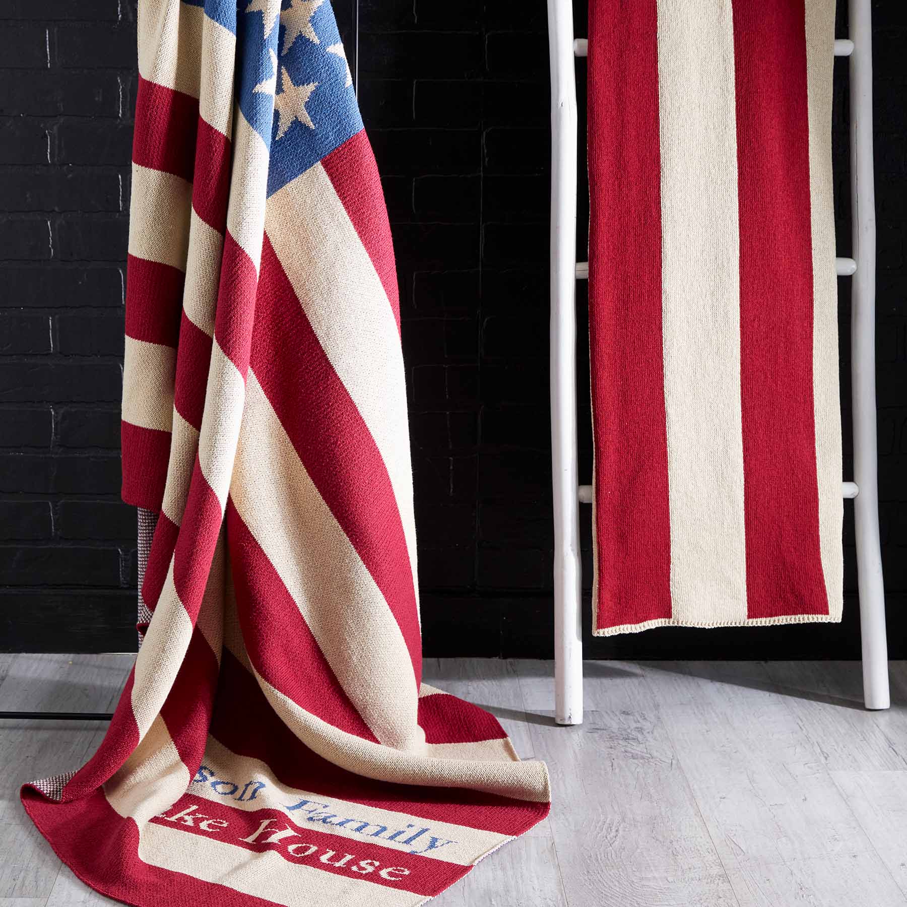 In2Green Swatch Custom Logo Blanket: Personalized Corporate Gift - American Flag Pattern