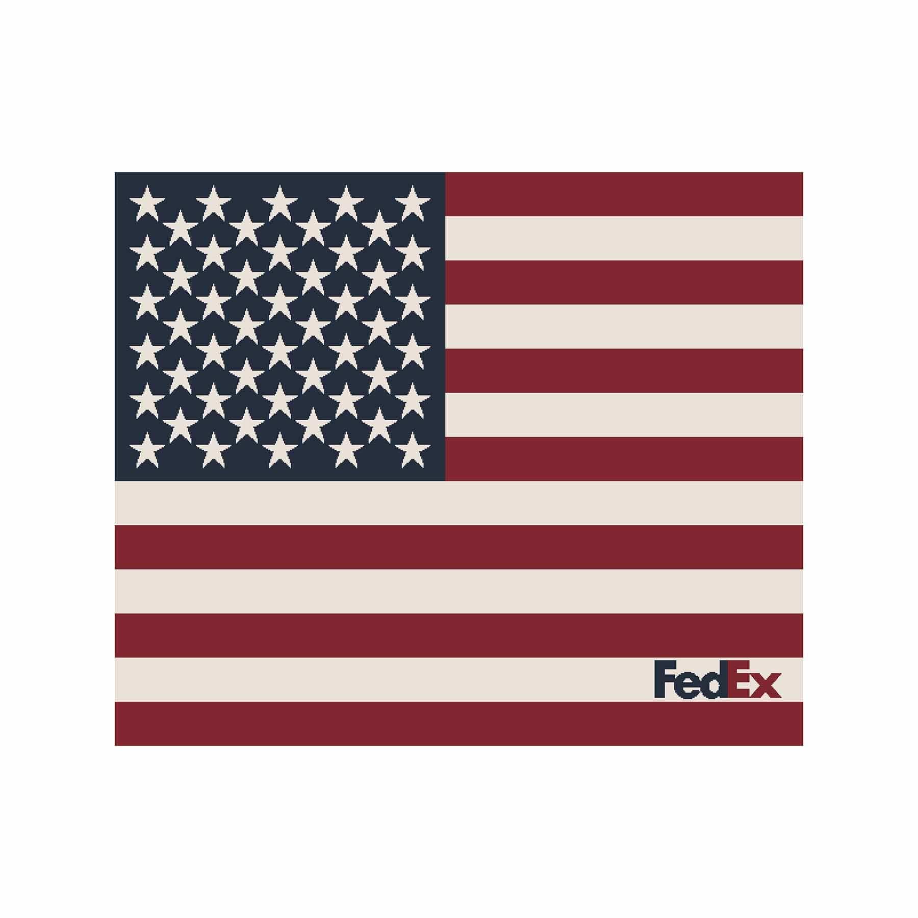In2Green Swatch Custom Logo Blanket: Personalized Corporate Gift - American Flag Pattern