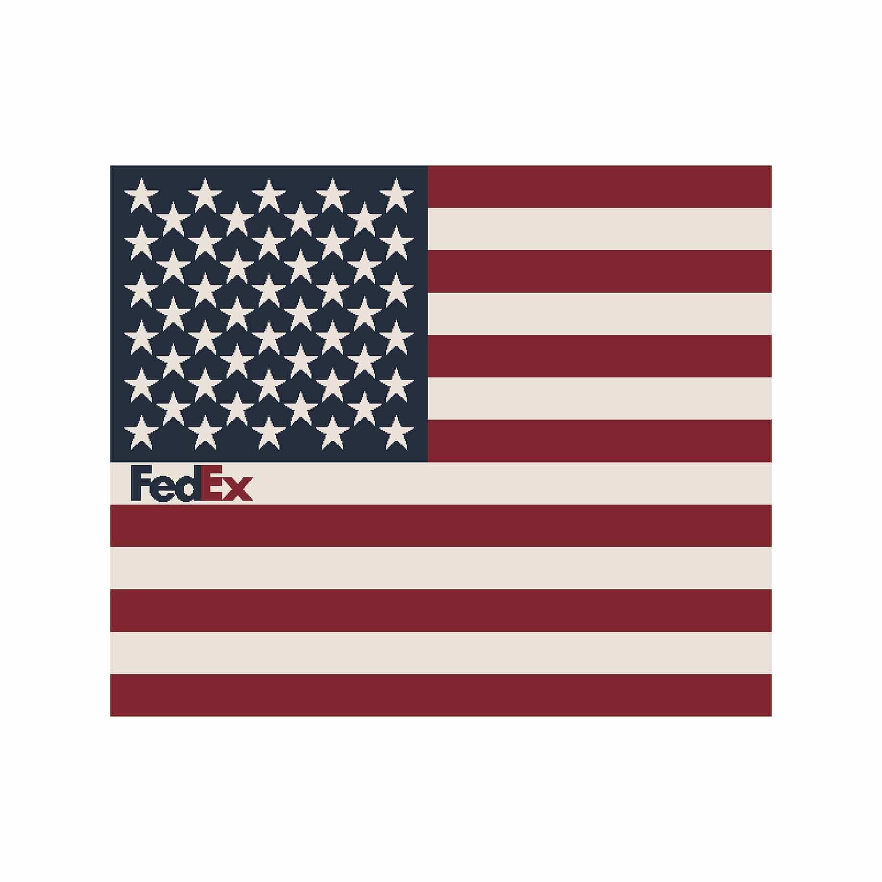 In2Green Swatch Custom Logo Blanket: Personalized Corporate Gift - American Flag Pattern