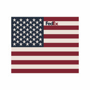 In2Green Swatch Custom Logo Blanket: Personalized Corporate Gift - American Flag Pattern