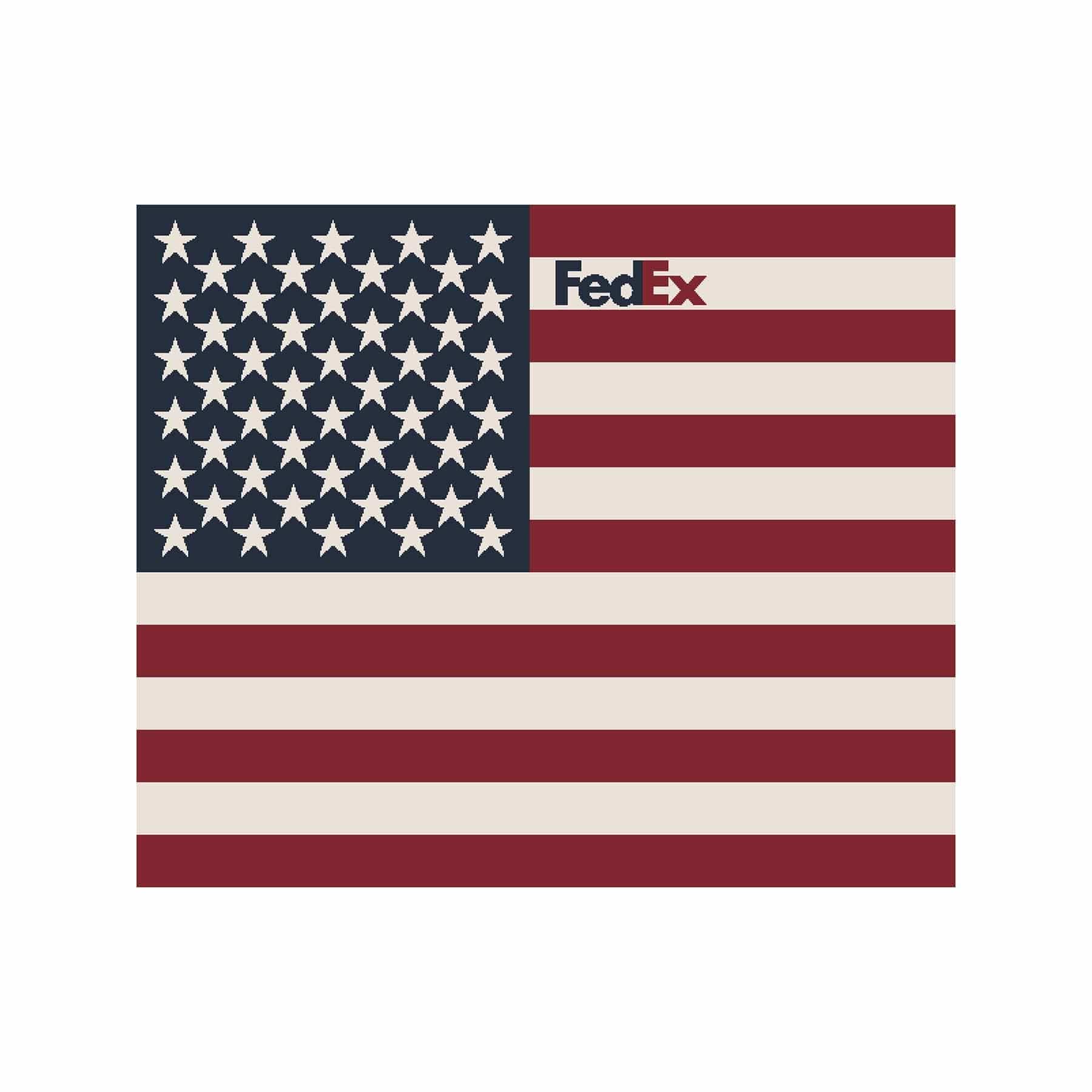 In2Green Swatch Custom Logo Blanket: Personalized Corporate Gift - American Flag Pattern