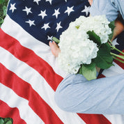 in2green Eco Throw Cotton Sustainable Knit Throw Blanket - American Flag 639266512240 BL01AF1
