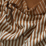 Cotton Sustainable Knit Graphic | Patterned Throw Blanket - Ripple
