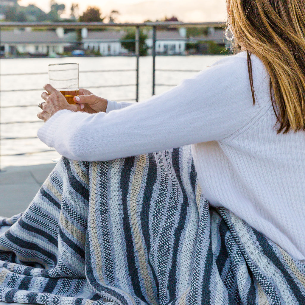 River Stripe Throw Blanket