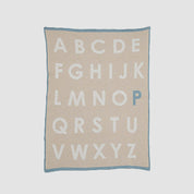 Custom Personalized Baby Sustainable Knit Throw Blanket - ABC