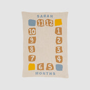 Custom Personalized Baby Sustainable Knit Throw Blanket - Block Milestone